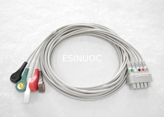 Se trata de un cable de plomo reutilizable de GE MULTI-LINK, 5-LD, SNAP, AHA,0.9M